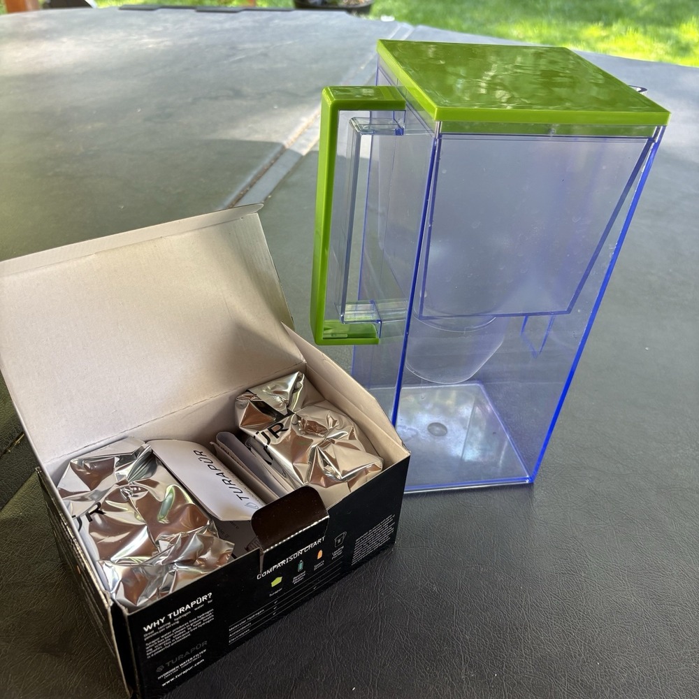 Turapur Hydrogen Water USED Pitcher With 2 Sealed NEW Filters